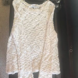 Knitted flair sleeve sweater